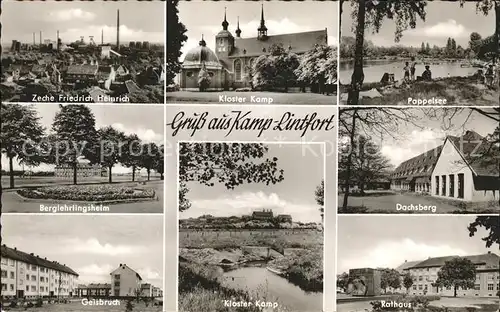 Kamp Lintfort Kloster Berglehrlingsheim Zeche Rathaus  Kat. Kamp Lintfort