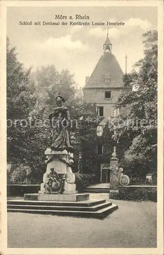 Moers Schloss Denkmal Kurfuerstin Louise Henriette Kat. Moers