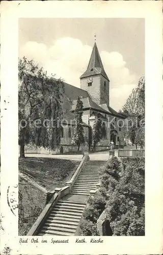 Bad Orb Treppe zur Katholischen Kirche Kat. Bad Orb