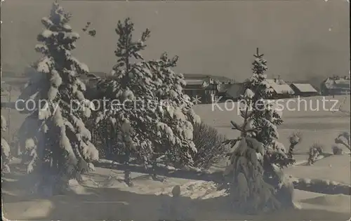 Hinterzarten Panorama im Schnee Kat. Hinterzarten