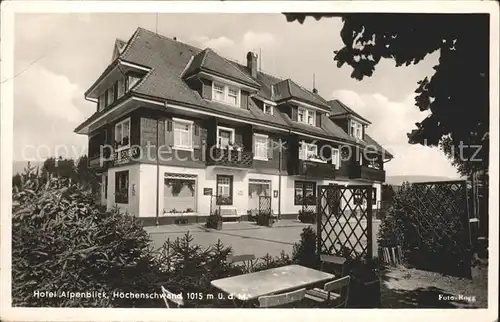 Hoechenschwand Hotel Alpenblick Kat. Hoechenschwand