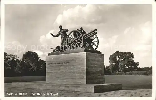 Koeln Rhein Artillerie Denkmal Kat. Koeln