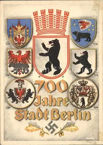 Berlin 700 Jahre Stadt Berlin Wappen Kat. Berlin