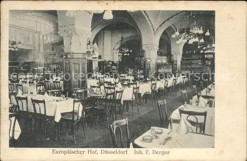 Duesseldorf Europaeischer Hof E. Berger Kat. Duesseldorf