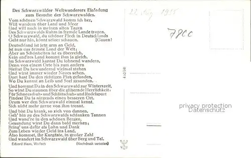 Freiburg Breisgau Weltwanderers Einladung Kat. Freiburg im Breisgau