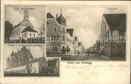 Kisslegg Gasthaus zur Post St. Anna Kapelle Kat. Kisslegg