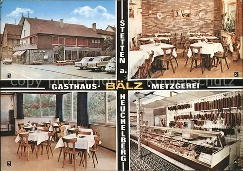 Stetten Hechingen Gasthaus Baelz Metzgerei Teilansichten Kat. Hechingen