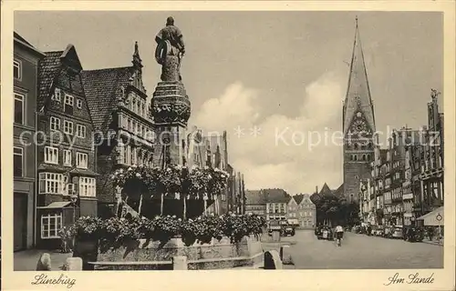 Lueneburg Am Sande Brunnen Johanniskirche Kat. Lueneburg