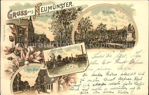 Neumuenster Schleswig Holstein Markt Kleinflecken Muehlenteich Kieler Strasse Kat. Neumuenster