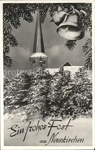 Neunkirchen Neunkirchen Kirche Weihnachtskarte Glocke Kat. Neunkirchen