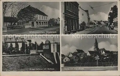 Wiebelskirchen Strassenpartie Kriegerdenkmal Rathaus Kirche Kat. Neunkirchen