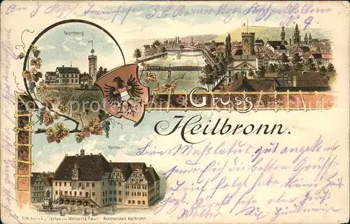 Heilbronn Wartburg Rathaus Panorama Kat. Heilbronn