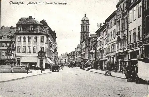 Goettingen Niedersachsen Markt mit Weenderstrasse / Goettingen /Goettingen LKR