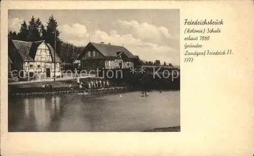Friedrichsbrueck (Kolonie) Schule Kat. Hessisch Lichtenau