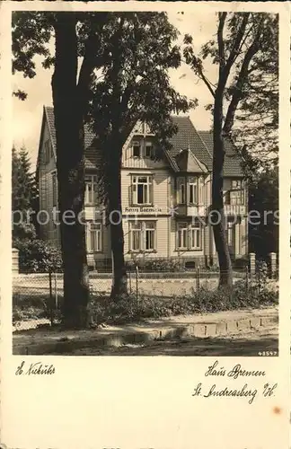 St Andreasberg Harz Haus Bremen (Stempel) Kat. Sankt Andreasberg