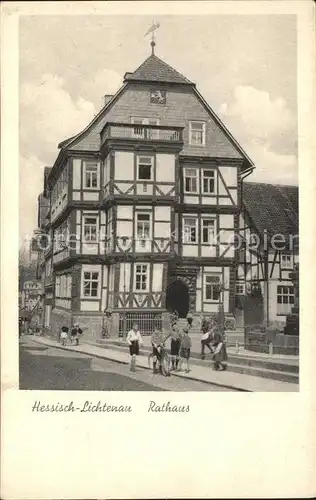 Hessisch Lichtenau Rathaus mit Kindern Kat. Hessisch Lichtenau