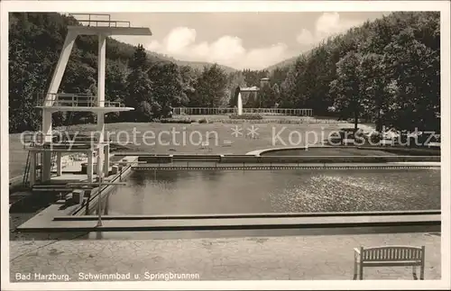 Bad Harzburg Schwimmbad u.Springbrunnen Kat. Bad Harzburg