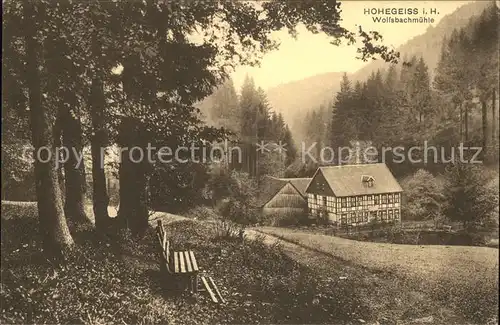 Hohegeiss Harz Wolfsbachmuehle Kat. Braunlage