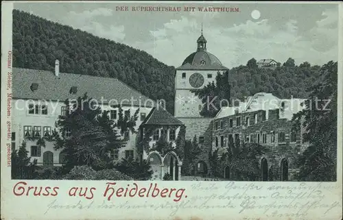 Heidelberg Neckar Ruprechtsbau mit Wartturm Kat. Heidelberg