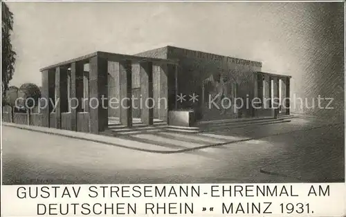 Mainz Rhein Gustav-Stresemann-Ehrenmal / Mainz Rhein /Mainz Stadtkreis