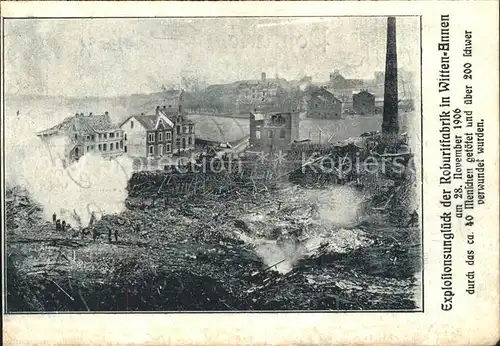 Annen Ennepe Ruhr Nach de Explossion der Sprengstoff Roburitfabrik in Annen 1906 Kat. Witten
