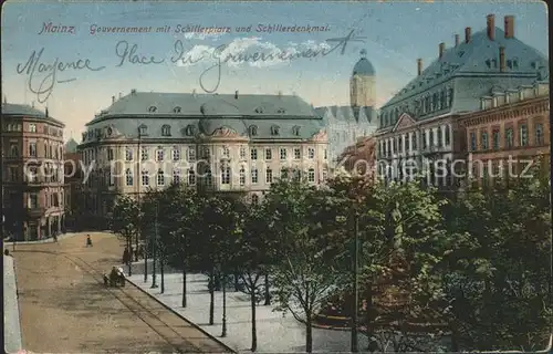 Mainz Rhein Schillerplatz u.Schillderdenkmal / Mainz Rhein /Mainz Stadtkreis