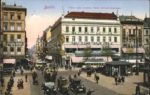 Berlin Unter den Linden Ecke Friedrichstrasse Verkehr Kat. Berlin