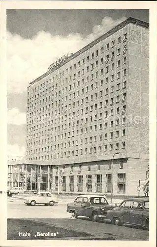 Berlin Hotel Berolina Hauptstadt der DDR Kat. Berlin