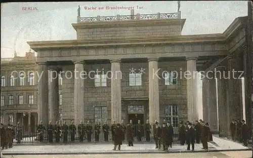 Berlin Wache am Brandenburger Tor Kat. Berlin