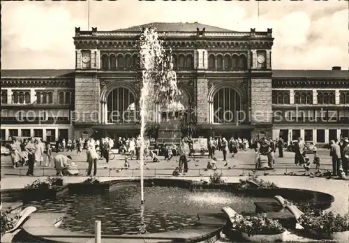 Hannover Hauptbahnhof Denkmal Springbrunnen Kat. Hannover