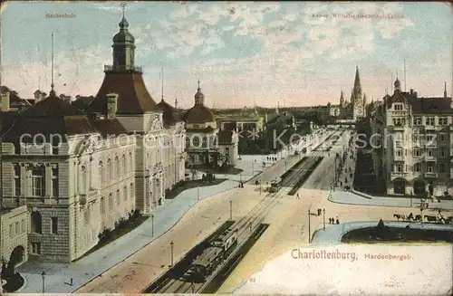 Berlin Hardenbergstrasse Strassenbahn Hochschule Kaiser Wilhelm Gedaechtniskirche Kat. Berlin