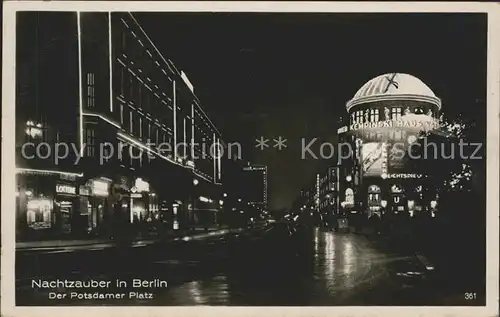 Berlin Nachtzauber Potsdamer Platz Kat. Berlin