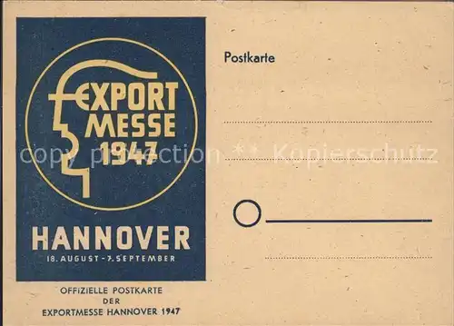 Hannover Exportmesse 1947 Kat. Hannover