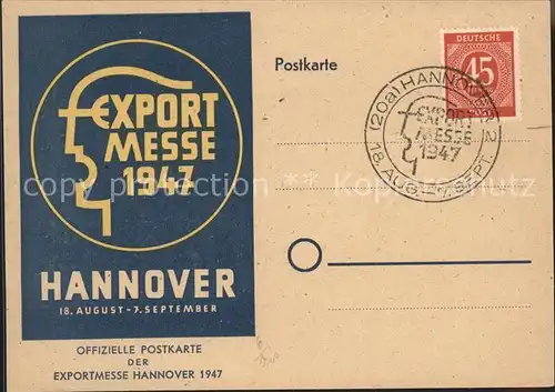 Hannover Exportmesse 1947 Kat. Hannover