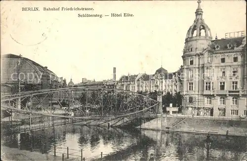 Berlin Bahnhof Friedrichstrasse Schluetersteg Hotel Elite Kat. Berlin