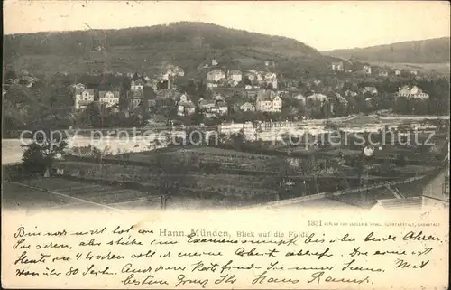 Hann. Muenden mit Blick auf die Fulda Kat. Hann. Muenden