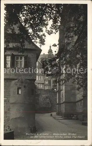 Marburg Lahn Malerischer Winkel Lutherische Kirche Altes Pfarrhaus Kat. Marburg