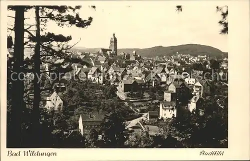 Bad Wildungen Stadtbild mit Kirche Kat. Bad Wildungen