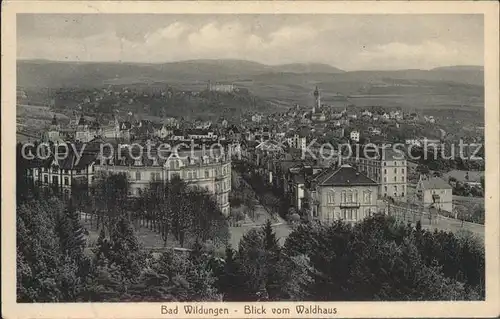 Bad Wildungen Panorama Blick vom Waldhaus Kat. Bad Wildungen