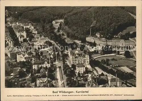 Bad Wildungen Kurviertel Fliegeraufnahme Deutschland Bildhefte Nr. 271 "Waldeck" Kat. Bad Wildungen