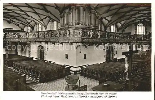 Freudenstadt Schwarzwald Ev Stadtkirche Taufstein Orgel Kruzifix