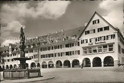 Freudenstadt Schwarzwald Marktplatz mit Brunnen