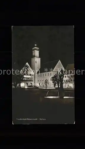 Freudenstadt Schwarzwald Rathaus Nachtaufnahme