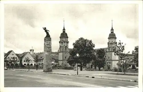 Freudenstadt Schwarzwald Marktplatz Stadtkirche Gedenksaeule