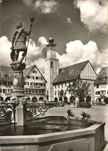 Freudenstadt Schwarzwald Marktplatz Rathaus Brunnen