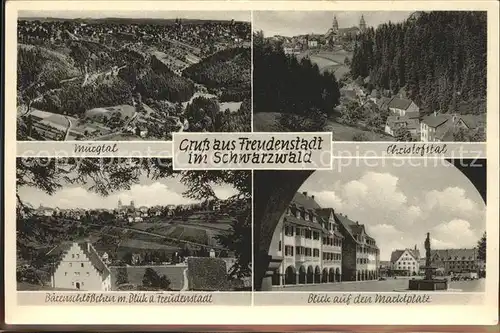 Freudenstadt Schwarzwald Murgtal Christophstal Baerenschloesschen Marktplatz