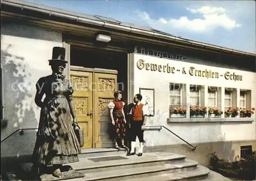 Triberg Schwarzwald Eingang zum Heimatmuseum Trachten Kat. Triberg im Schwarzwald