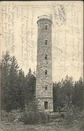 Triberg Schwarzwald Aussichtsturm auf dem Stoecklewaldkopf Kat. Triberg im Schwarzwald