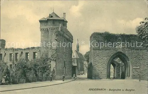 Andernach Burgruine Burgtor Kat. Andernach