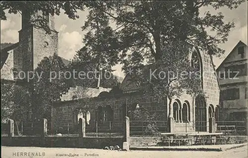 Bad Herrenalb Kloster Ruine Paradies Kat. Bad Herrenalb